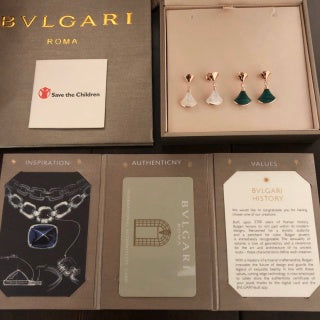 Bvlgari Fan Enamel Earrings – Elegant Luxury Jewelry