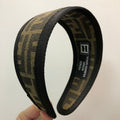 Fendi Mocha Signature Monogram Wide Headband
