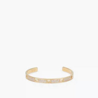 FENDI Crystal Line FF Open Cuff Bracelet