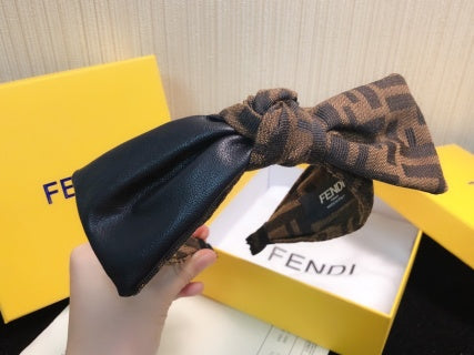 Fendi Nocturne FF Bow Accent Headband