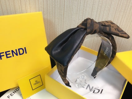 Fendi Nocturne FF Bow Accent Headband