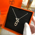 Hermès Chaine d’Ancre Double Loop Pendant Necklace