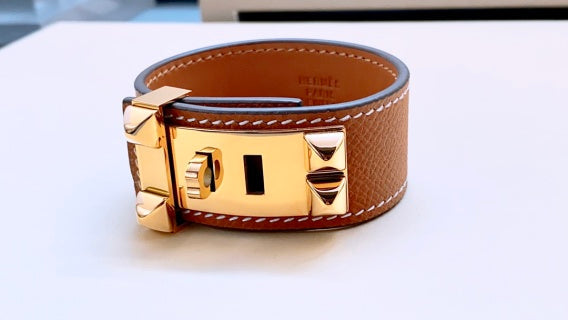 Hermès Collier de Chien Studded Leather Cuff Bracelet