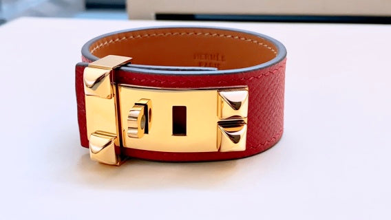 Hermès Collier de Chien Studded Leather Cuff Bracelet