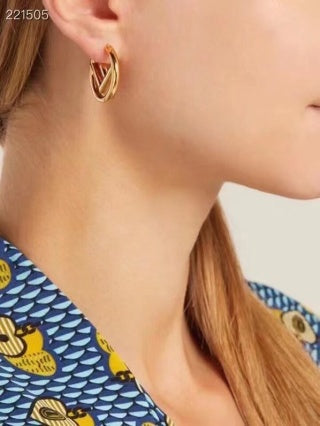 Fendi Aurelia FF Circle Emblem Stud Earrings