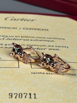 Cartier Panther-head stud earrings