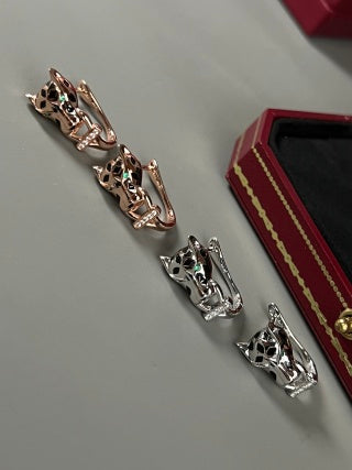Cartier Panther-head stud earrings