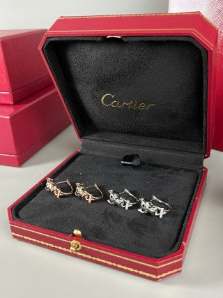 Cartier Panther-head stud earrings