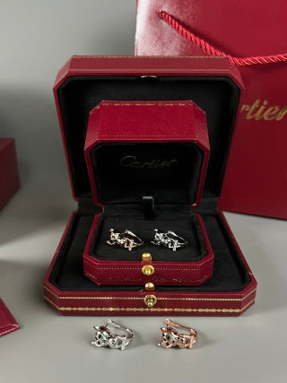 Cartier Panther-head stud earrings