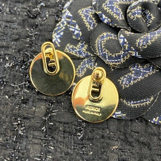 FENDI Medallion Link Drop Earrings