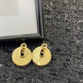 FENDI Medallion Link Drop Earrings