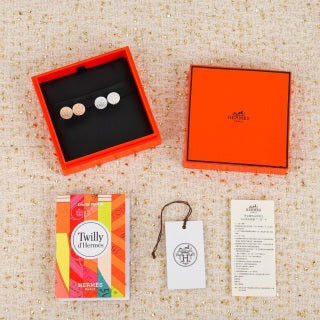 Hermès Mini Chaine d’Ancre Round Stud Earrings