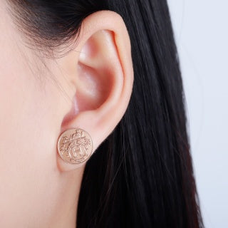 Hermès Mini Chaine d’Ancre Round Stud Earrings