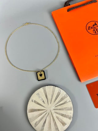 Hermès Kelly Lock Heart Charm Necklace