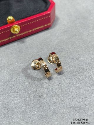 Cartier LOVE earrings, narrow model, smooth finish