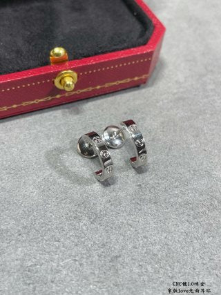 Cartier LOVE earrings, narrow model, smooth finish