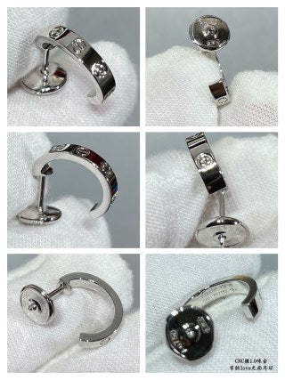 Cartier LOVE earrings, narrow model, smooth finish