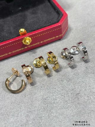 Cartier LOVE earrings, narrow model, smooth finish