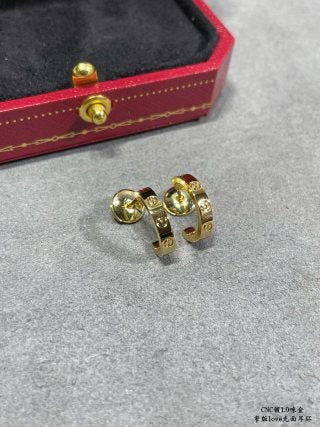 Cartier LOVE earrings, narrow model, smooth finish