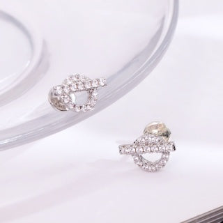 Hermès Éclat Pavé Loop Stud Earrings