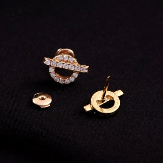 Hermès Éclat Pavé Loop Stud Earrings