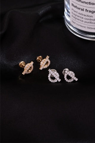 Hermès Éclat Pavé Loop Stud Earrings