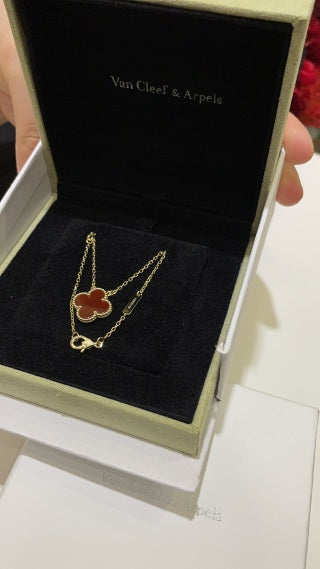 Van Cleef & Arpels Midnight Onyx Clover Pendant Necklace