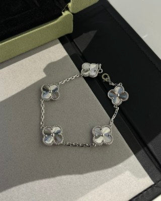 Van Cleef & Arpels Silver Butterfly Garden Bracelet