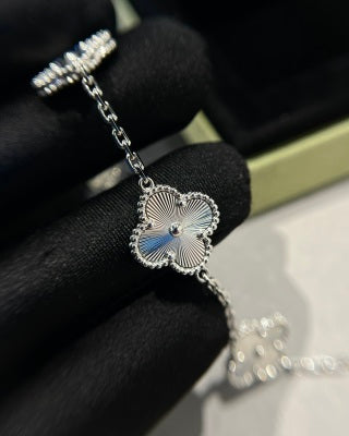 Van Cleef & Arpels Silver Butterfly Garden Bracelet