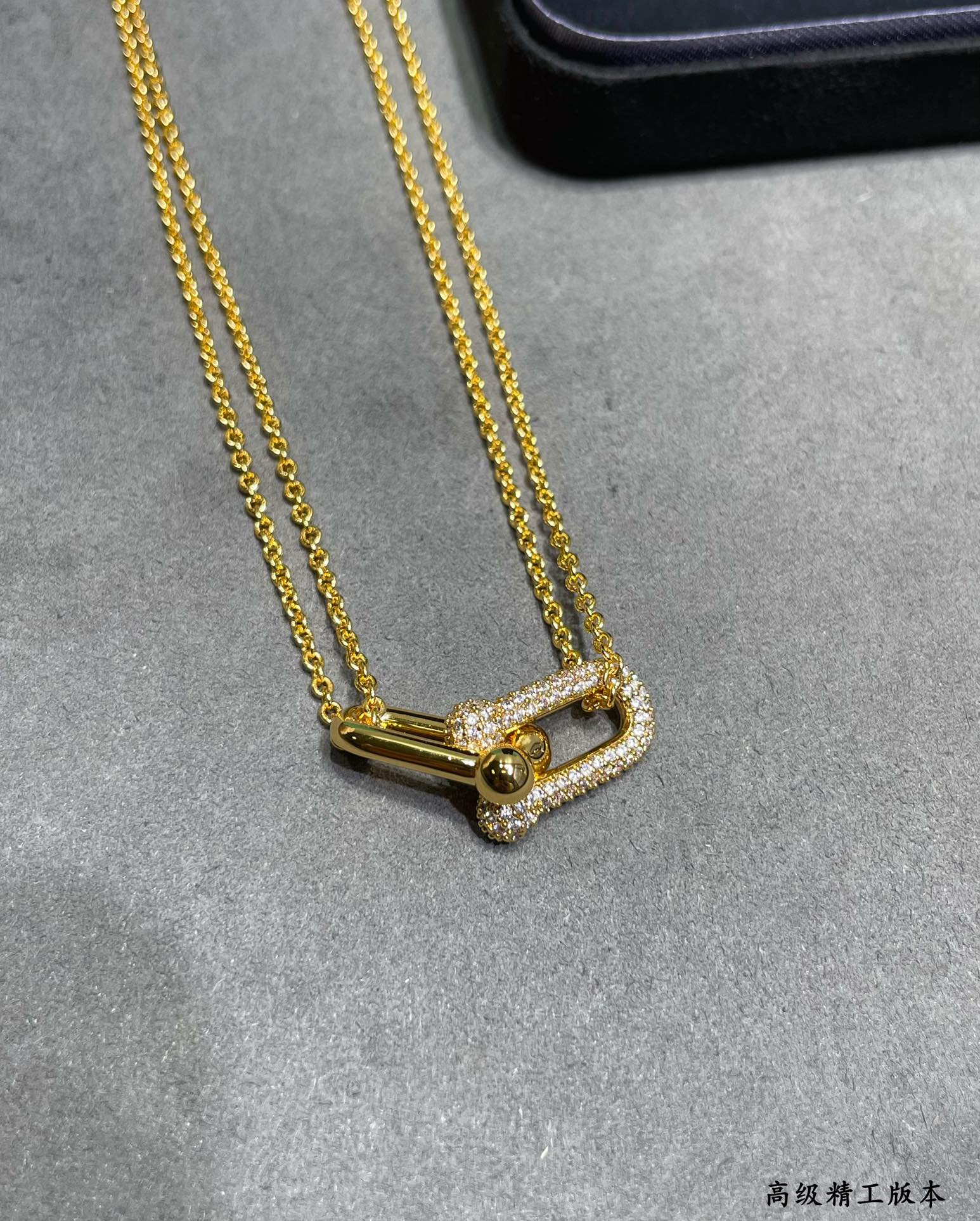 Tiffany HardWear Large Double Link Pendant with Pavé Diamonds