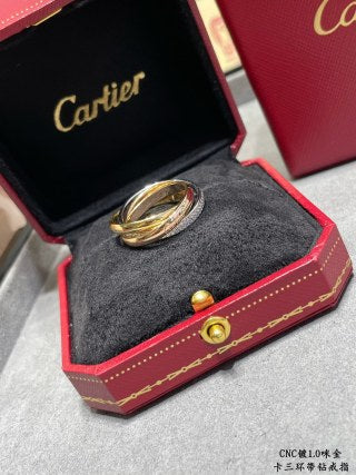 Cartier Trinity ring with diamonds
