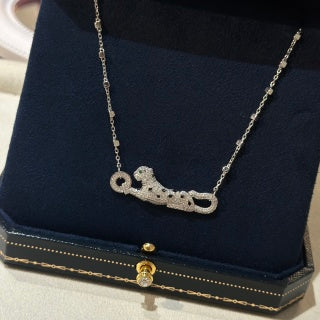 Cartier fully diamond-set panther necklace