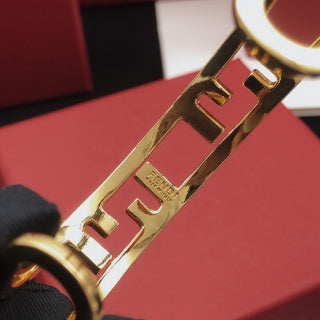 FENDI FF Pavé Open Cuff Bracelet