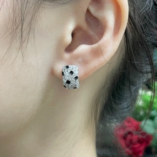 Cartier Panthère Noire Sculptural Stud Earrings