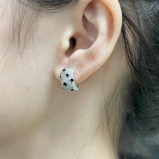 Cartier Panthère Noire Sculptural Stud Earrings