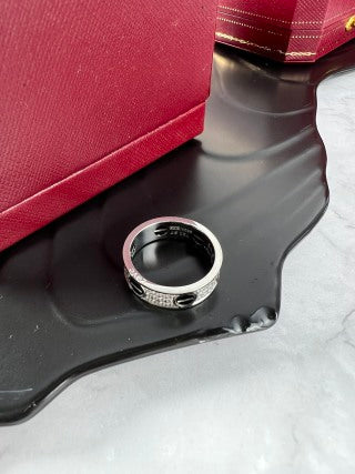Cartier Obsidian Pavé Motif Band Ring