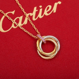 Cartier Celeste Interlock Circle Diamond Necklace