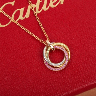 Cartier Celeste Interlock Circle Diamond Necklace
