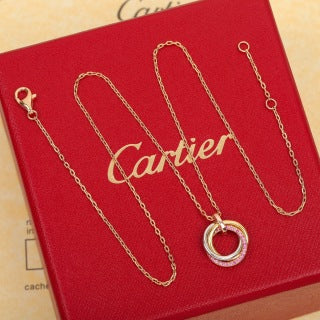 Cartier Celeste Interlock Circle Diamond Necklace