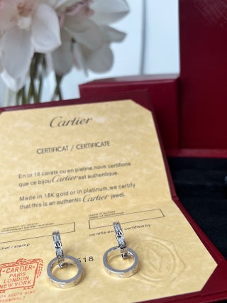 Cartier Cercle Lumière Drop Hoop Earrings