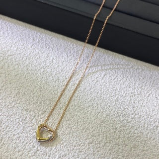 Cartier Tri-color Polished Heart Necklace