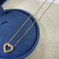 Cartier Tri-color Polished Heart Necklace