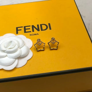 Fendi Celeste Starline Geometric Stud Earrings