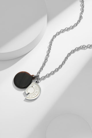 Hermès Duo Tone Medor Circle Toggle Necklace