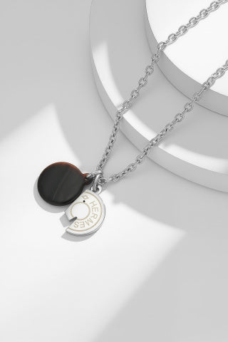 Hermès Duo Tone Medor Circle Toggle Necklace