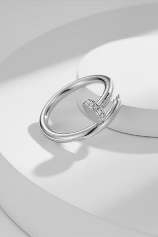 Cartier "Juste un Clou" ring (chunky version) with diamonds on the head and tip.
