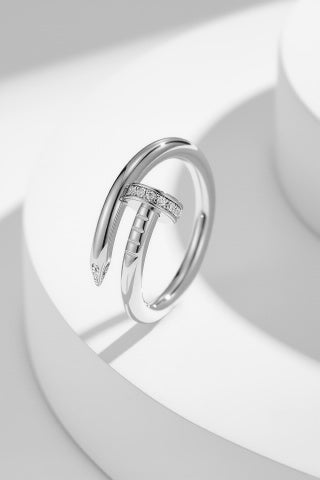 Cartier "Juste un Clou" ring (chunky version) with diamonds on the head and tip.