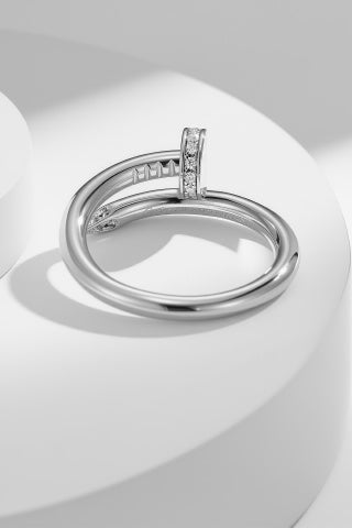 Cartier "Juste un Clou" ring (chunky version) with diamonds on the head and tip.