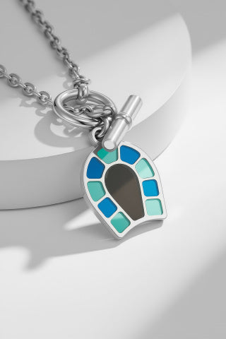Hermès Ocean Mosaic Toggle Pendant Necklace