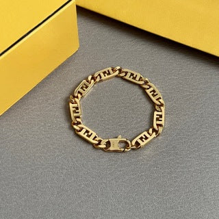 FENDI FF Letter Link Chain Bracelet